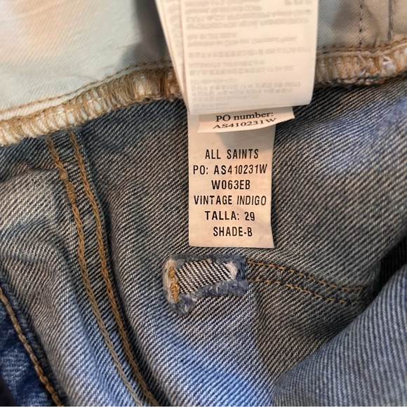 All Saints Relaxed-fit jeans size 29 Color is Vintage Indigo - Picture 16 of 16